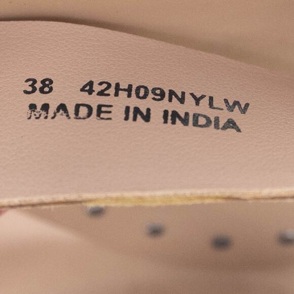 Topshop Yellow Suede Leather Summer Hooray Ring Slide Sandals Size 38 US 7.5 - Picture 9 of 12